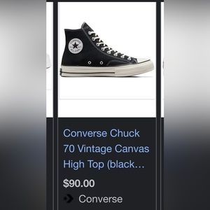 Chuck Taylor high top converse. Women’s size 7. Never worn. Brand New.